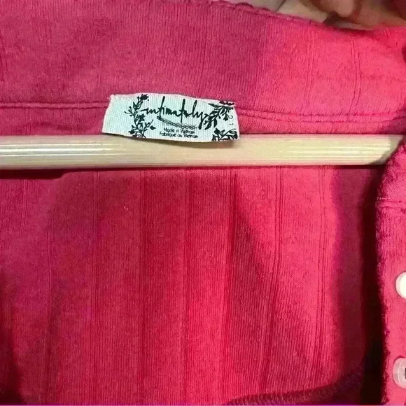 FREE PEOPLE INTIMATELY Pink Coffee Chat Pullover Size S & L - Picture 7 of 10